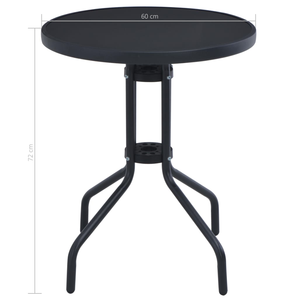 Tuintafel 60 Cm Staal En Glas