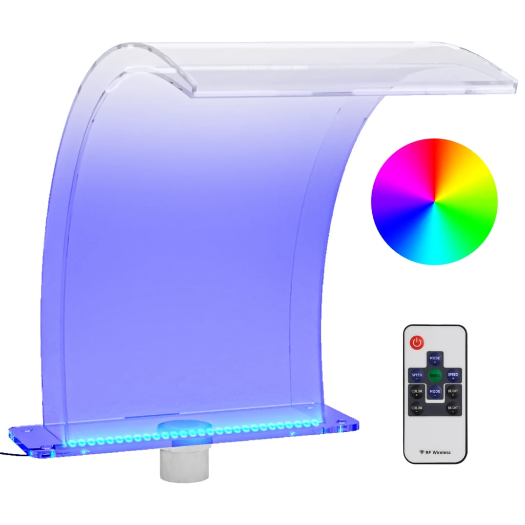 Zwembadfontein Met Rgb Led's 50 Cm Acryl