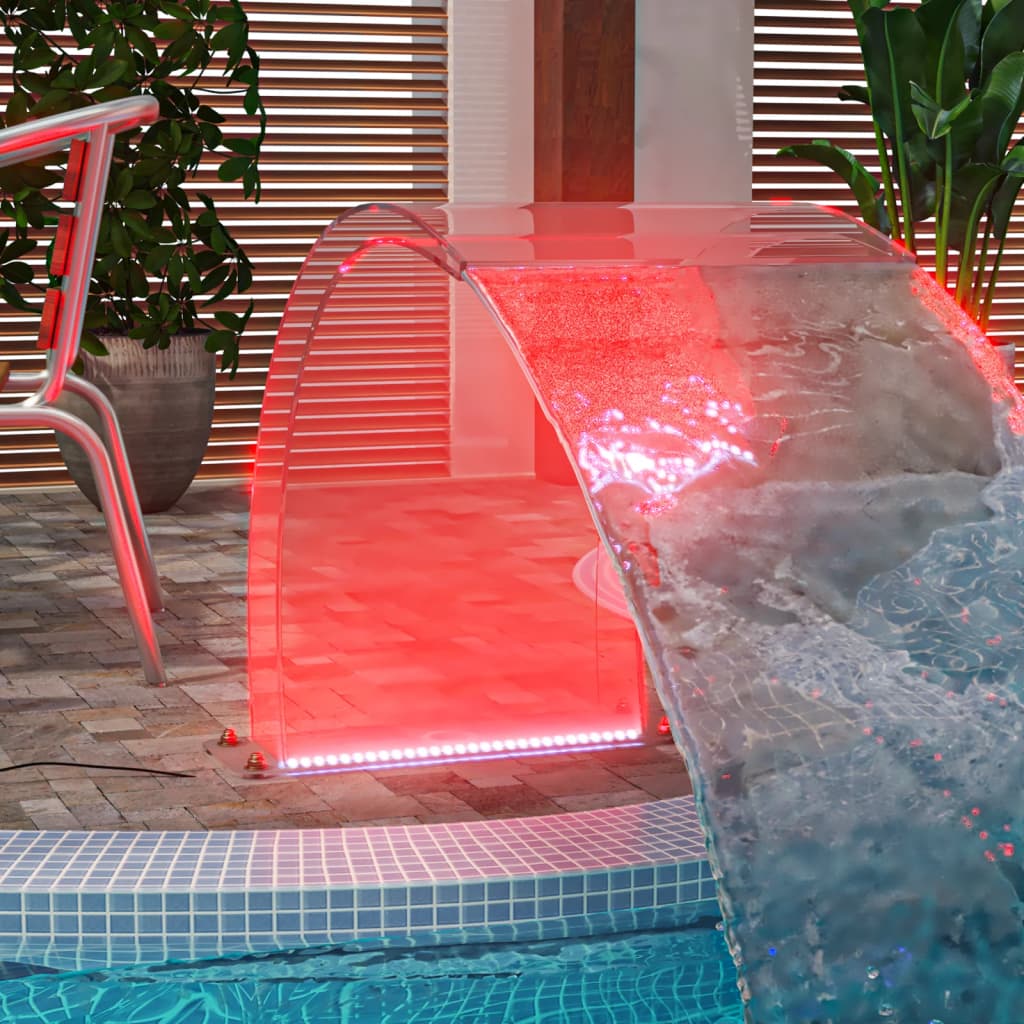 Zwembadfontein Met Rgb Led's 50 Cm Acryl