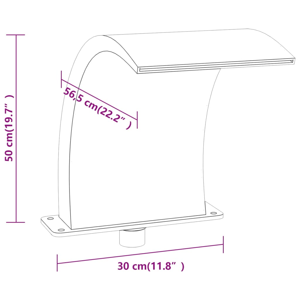 Zwembadfontein Met Rgb Led's 50 Cm Acryl