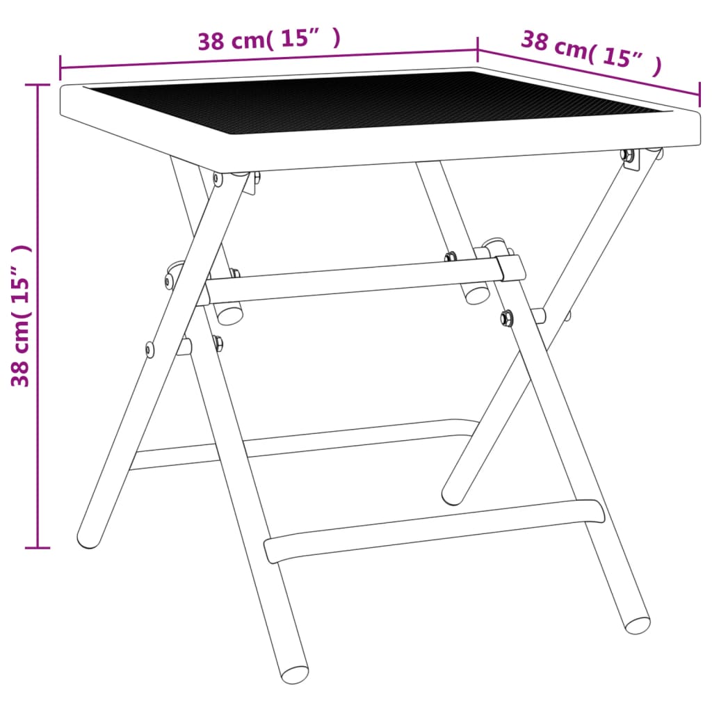 Tuintafel Staalgaas Antracietkleurig