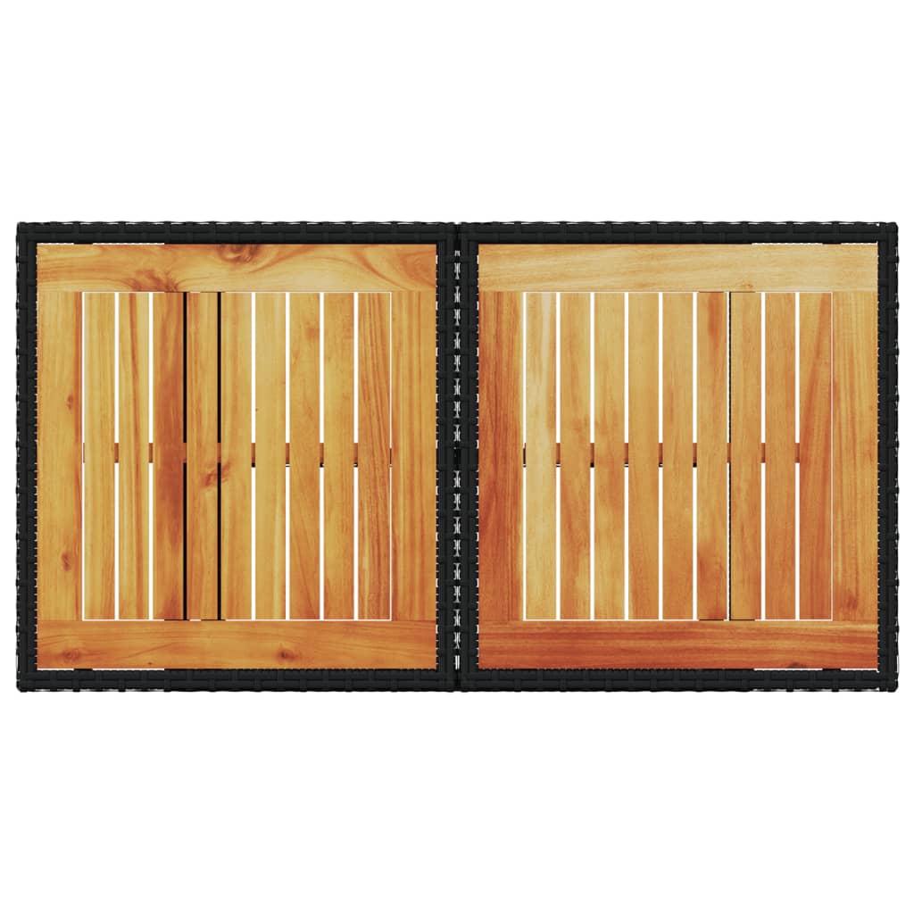 Tuintafel 100X55X73 Cm Poly Rattan En Acacia