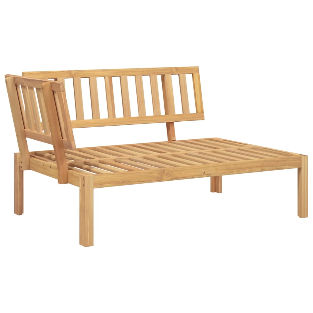 2-Delige Loungeset Pallet Met Kussens Massief Acaciahout Grijs