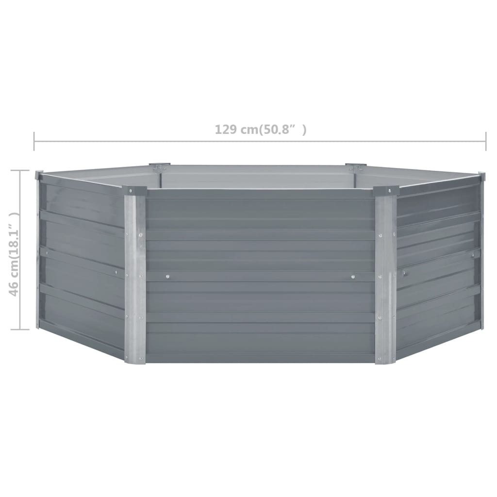 Plantenbak Verhoogd 129X129X46 Cm Gegalvaniseerd Staal