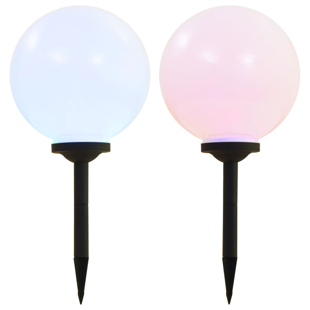 Led-Solarlampen Rond Rgb 2 St