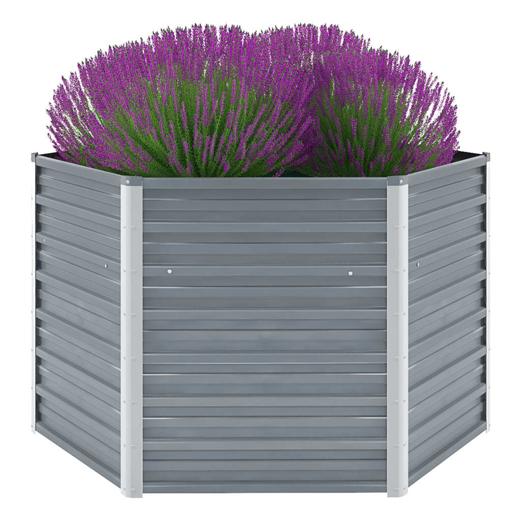Plantenbak Verhoogd 129X45 Cm Gegalvaniseerd Staal Kleur