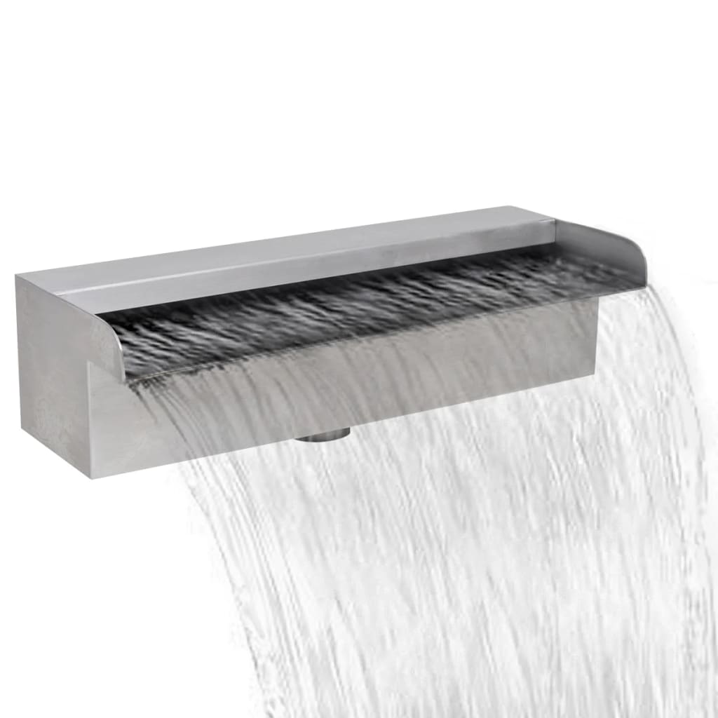 Zwembadwaterval Rechthoekig Roestvrij Staal