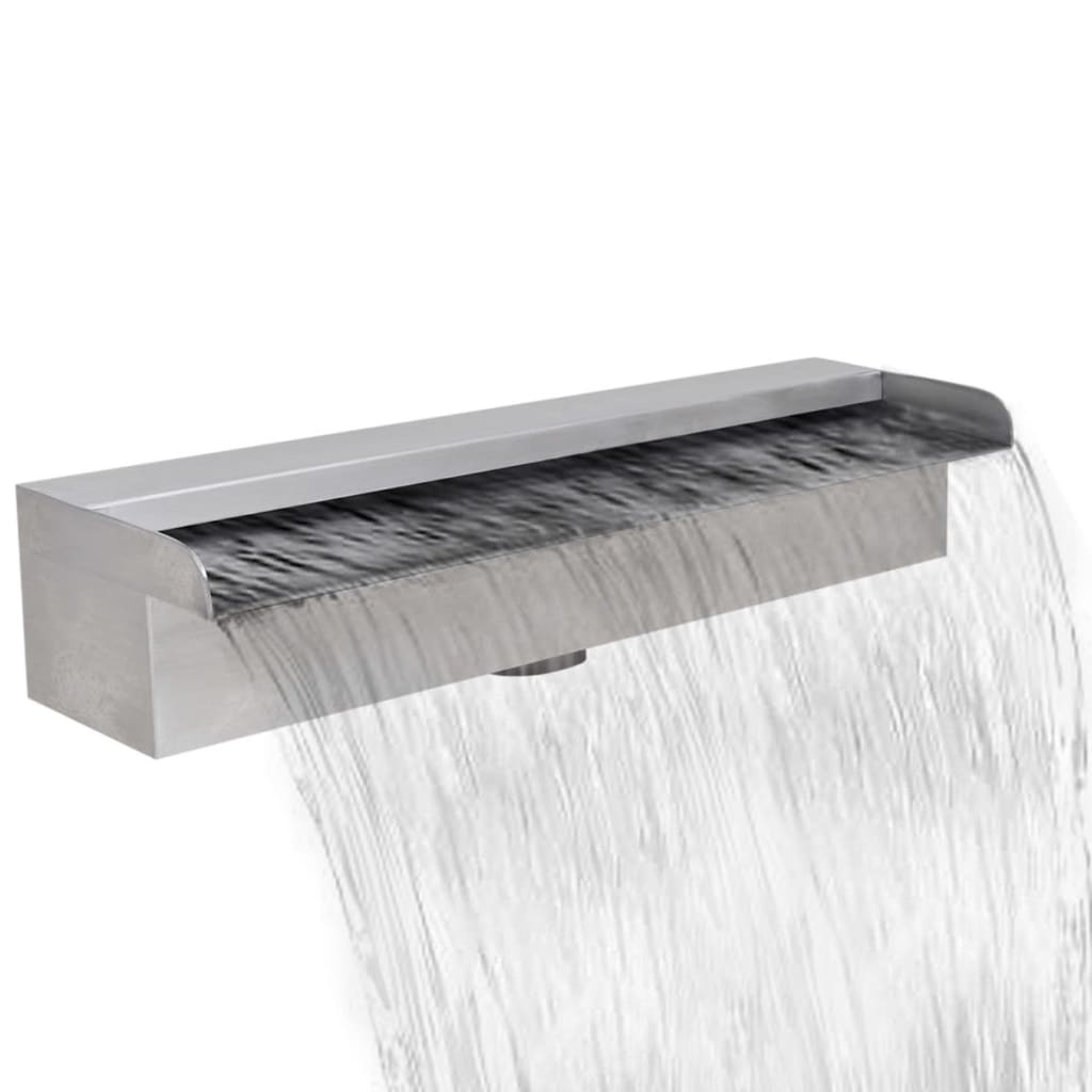 Zwembadwaterval Rechthoekig Roestvrij Staal