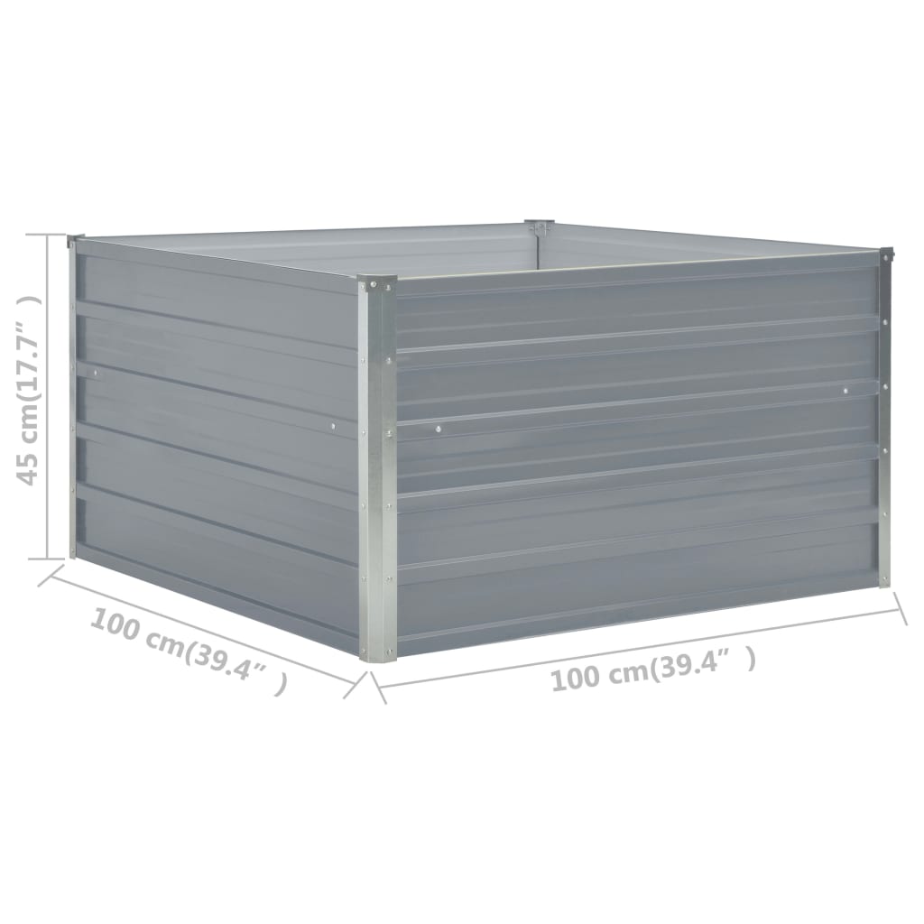 Plantenbak Verhoogd 100X100X45 Cm Gegalvaniseerd Staal