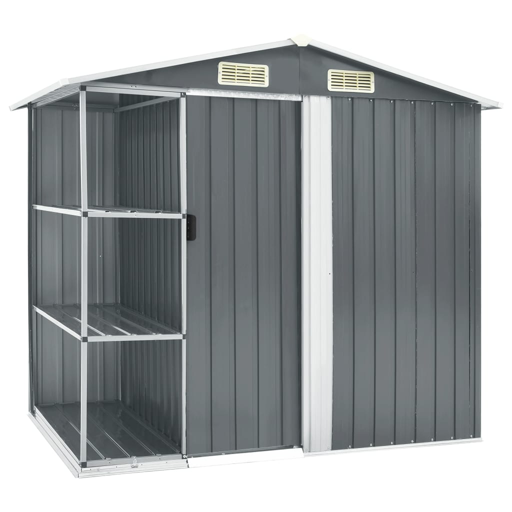Tuinschuur Met Rek 205X130X183 Cm Ijzer