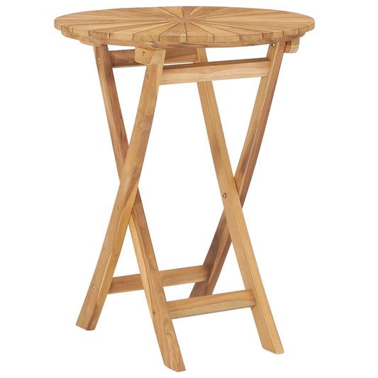 Tuintafel Inklapbaar Ø60 Cm Massief Teakhout