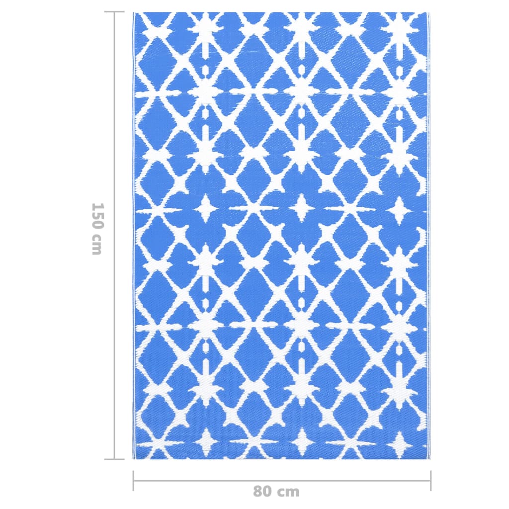 Buitenkleed Arakil Pp Blauw En Wit