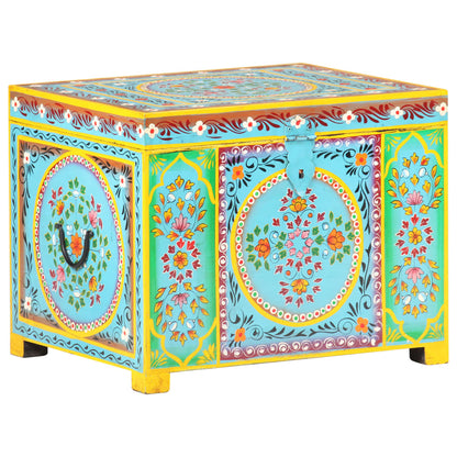Opbergbox Handgeschilderd 50X40X40 Cm Massief Mangohout