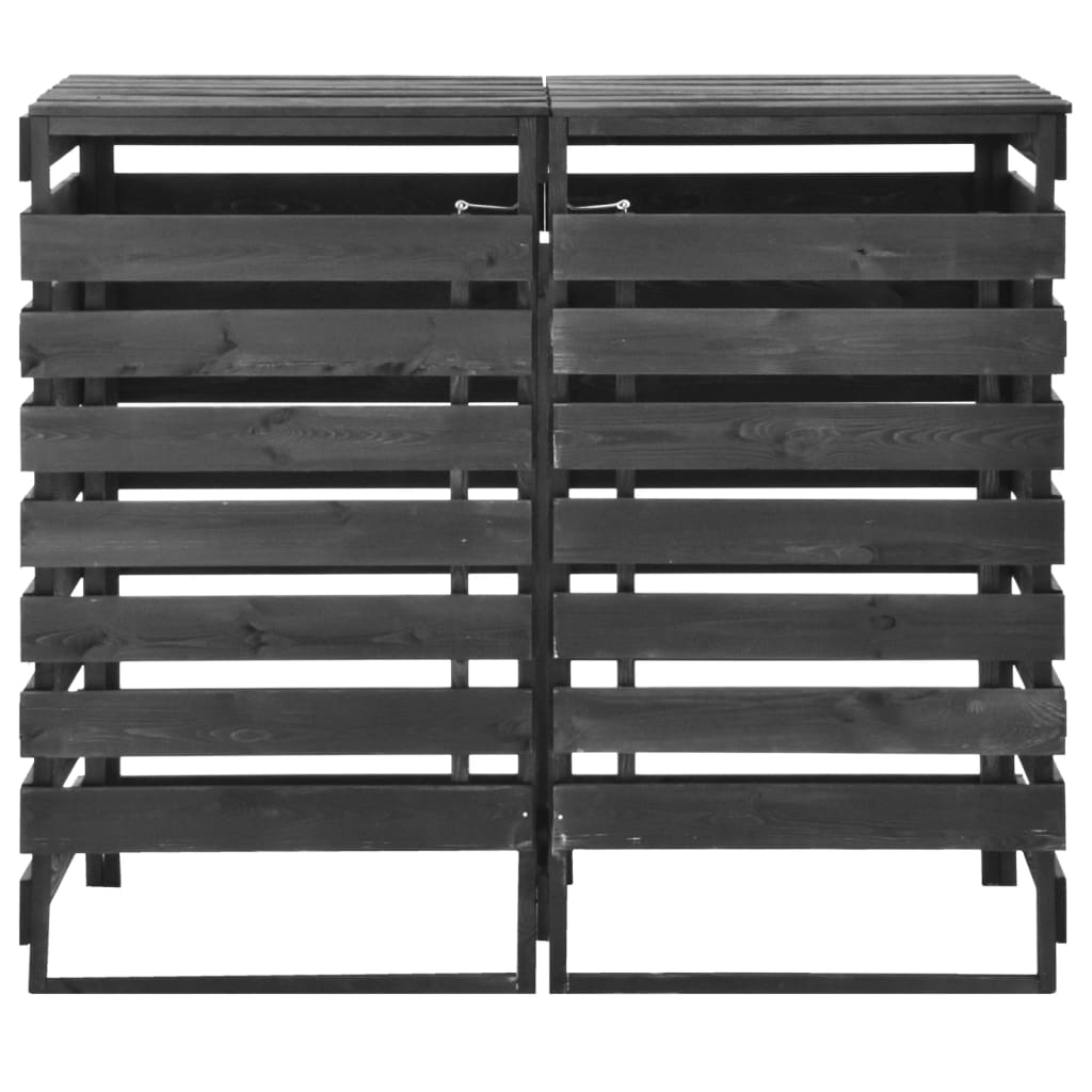 Containerberging Dubbel 140X75X121 Cm Geverfd Grenenhout