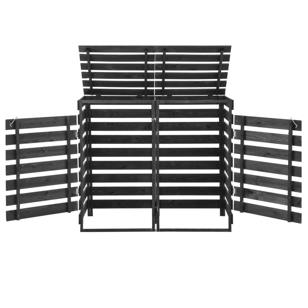Containerberging Dubbel 140X75X121 Cm Geverfd Grenenhout