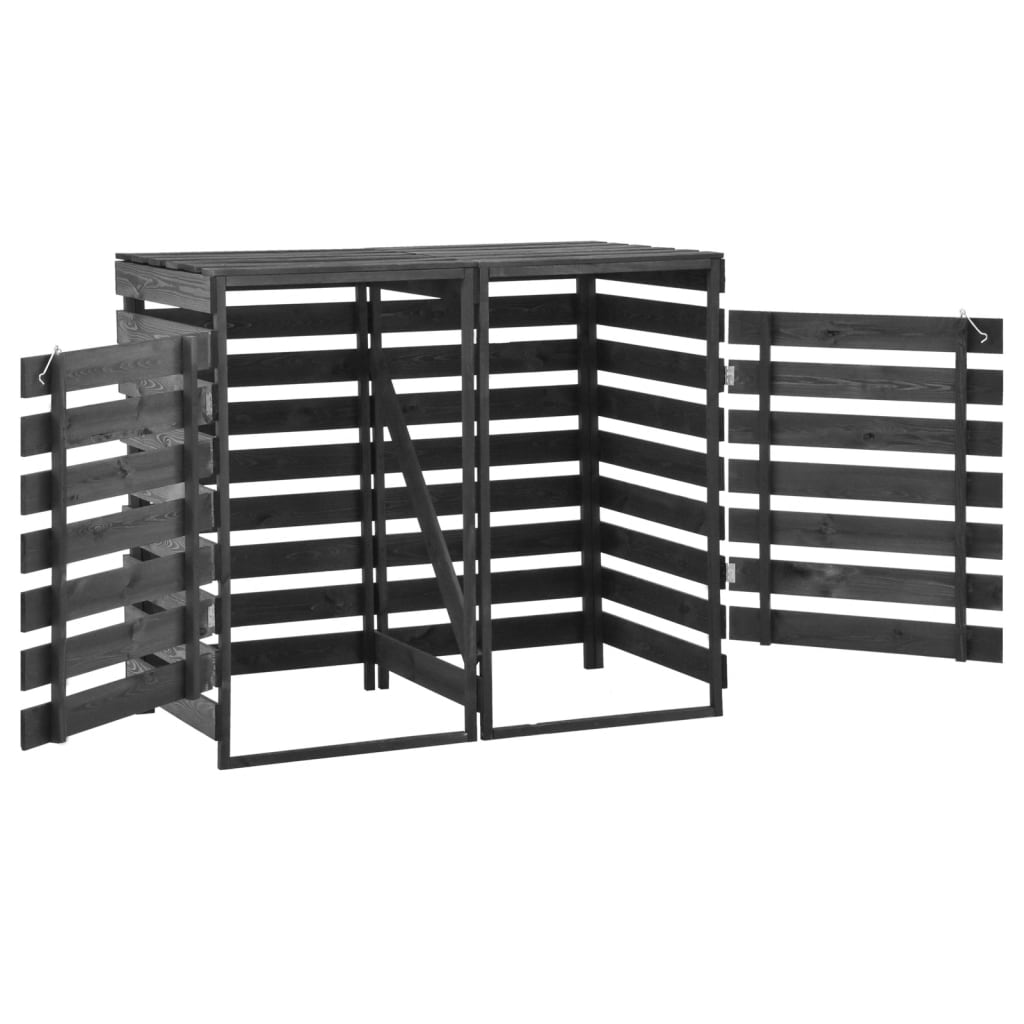 Containerberging Dubbel 140X75X121 Cm Geverfd Grenenhout