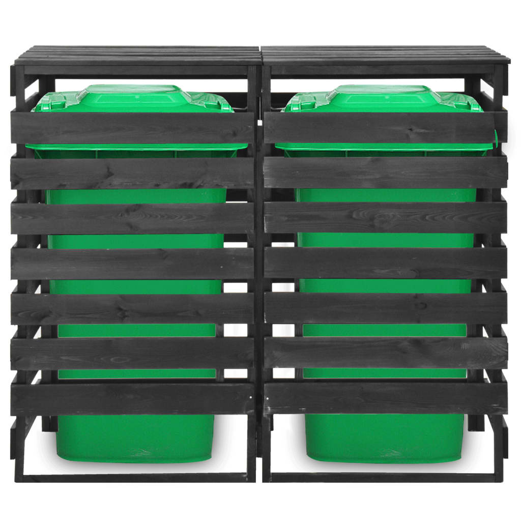 Containerberging Dubbel 140X75X121 Cm Geverfd Grenenhout