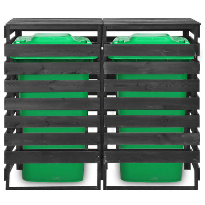 Containerberging Dubbel 140X75X121 Cm Geverfd Grenenhout