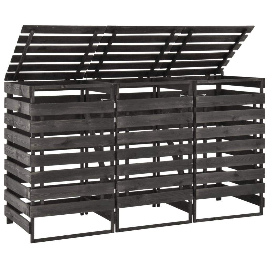 Containerberging Dubbel 140X75X121 Cm Geverfd Grenenhout
