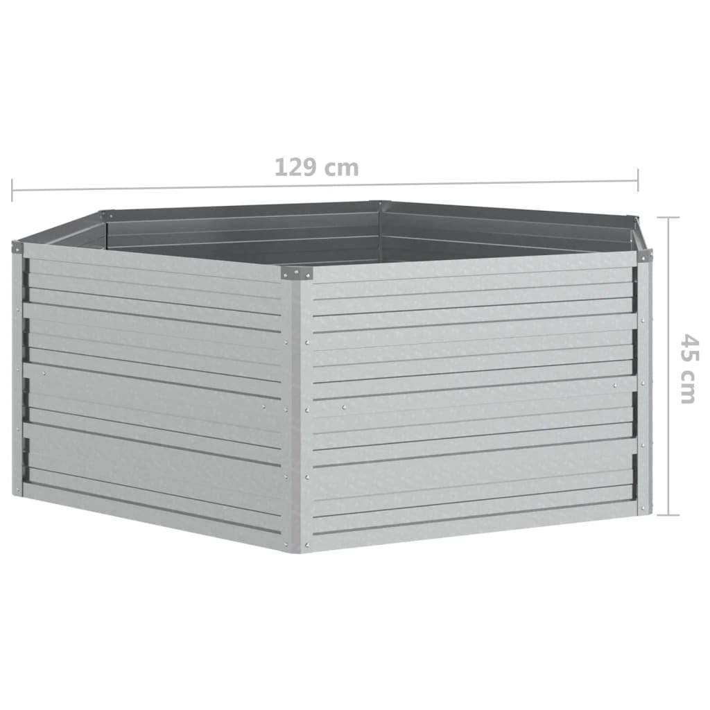Plantenbak Verhoogd 129X45 Cm Gegalvaniseerd Staal Kleur