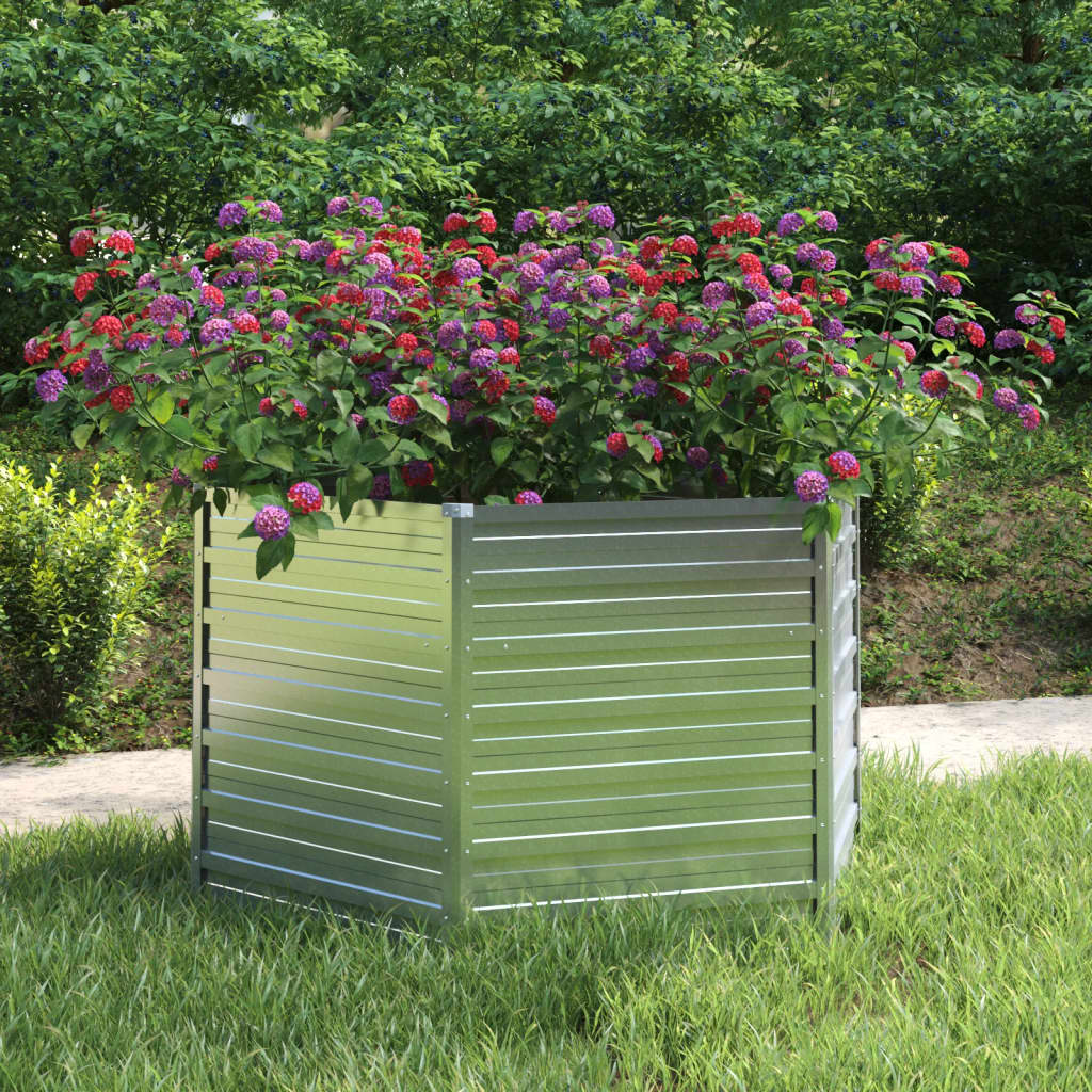 Plantenbak Verhoogd 129X45 Cm Gegalvaniseerd Staal Kleur