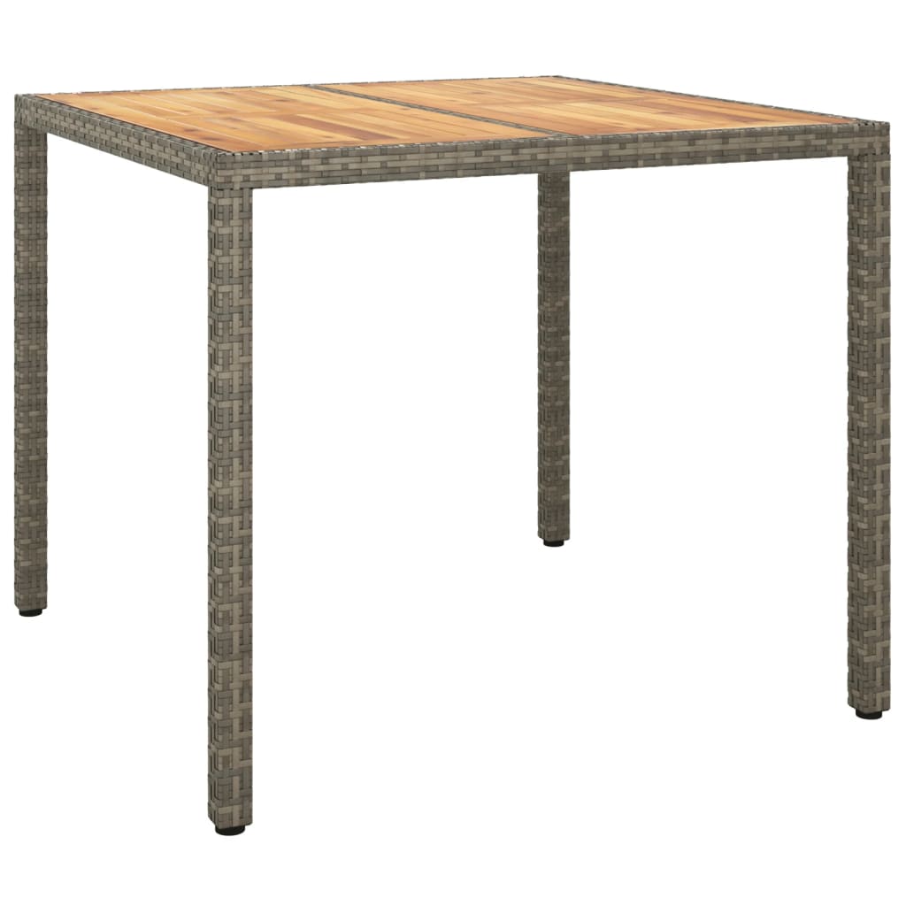 Tuintafel Poly Rattan En Acaciahout