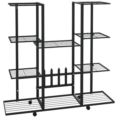 Bloemenstandaard Met Wielen 94,5X24,5X91,5 Cm Ijzer