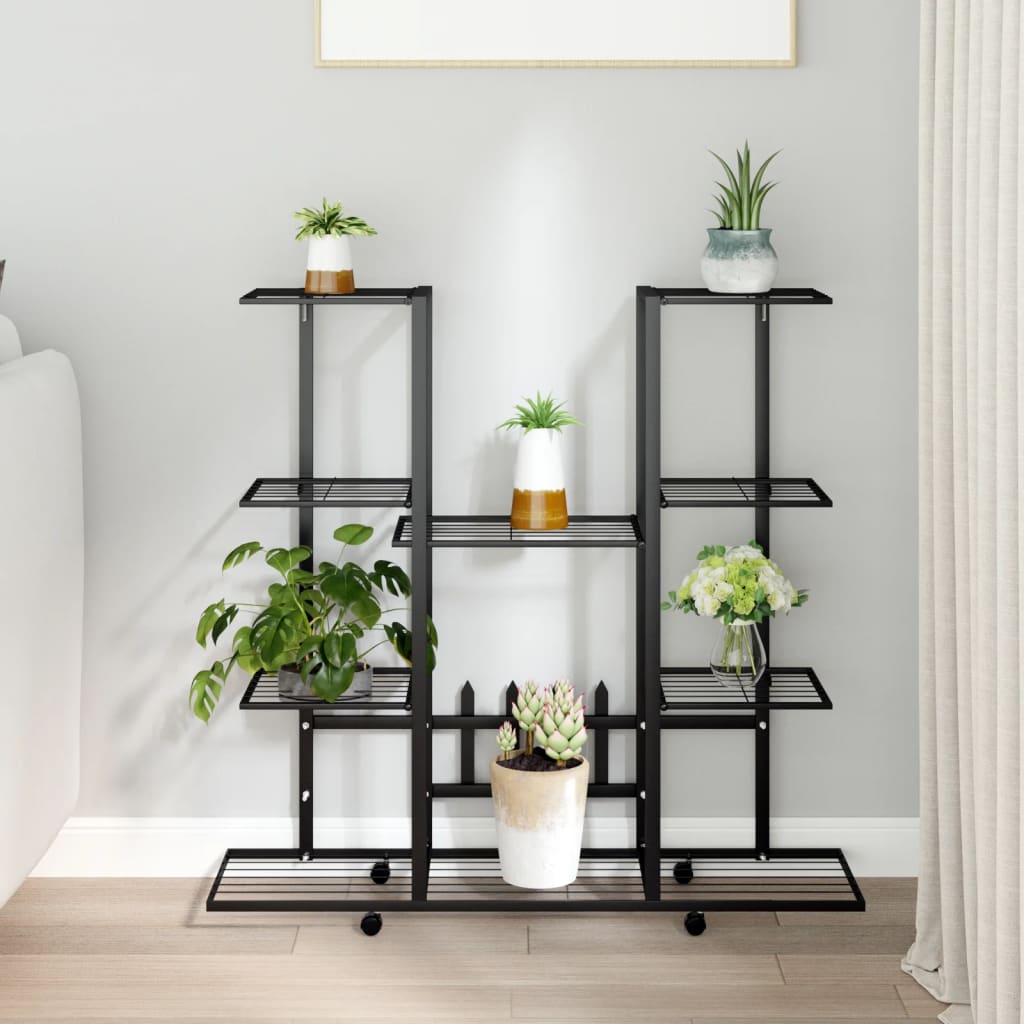 Bloemenstandaard Met Wielen 94,5X24,5X91,5 Cm Ijzer