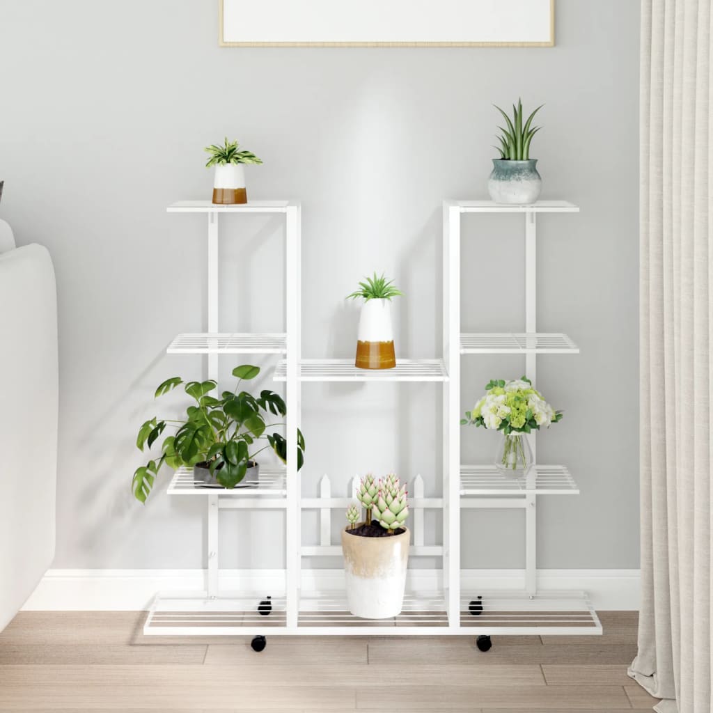 Bloemenstandaard Met Wielen 94,5X24,5X91,5 Cm Ijzer