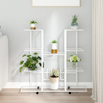 Bloemenstandaard Met Wielen 94,5X24,5X91,5 Cm Ijzer
