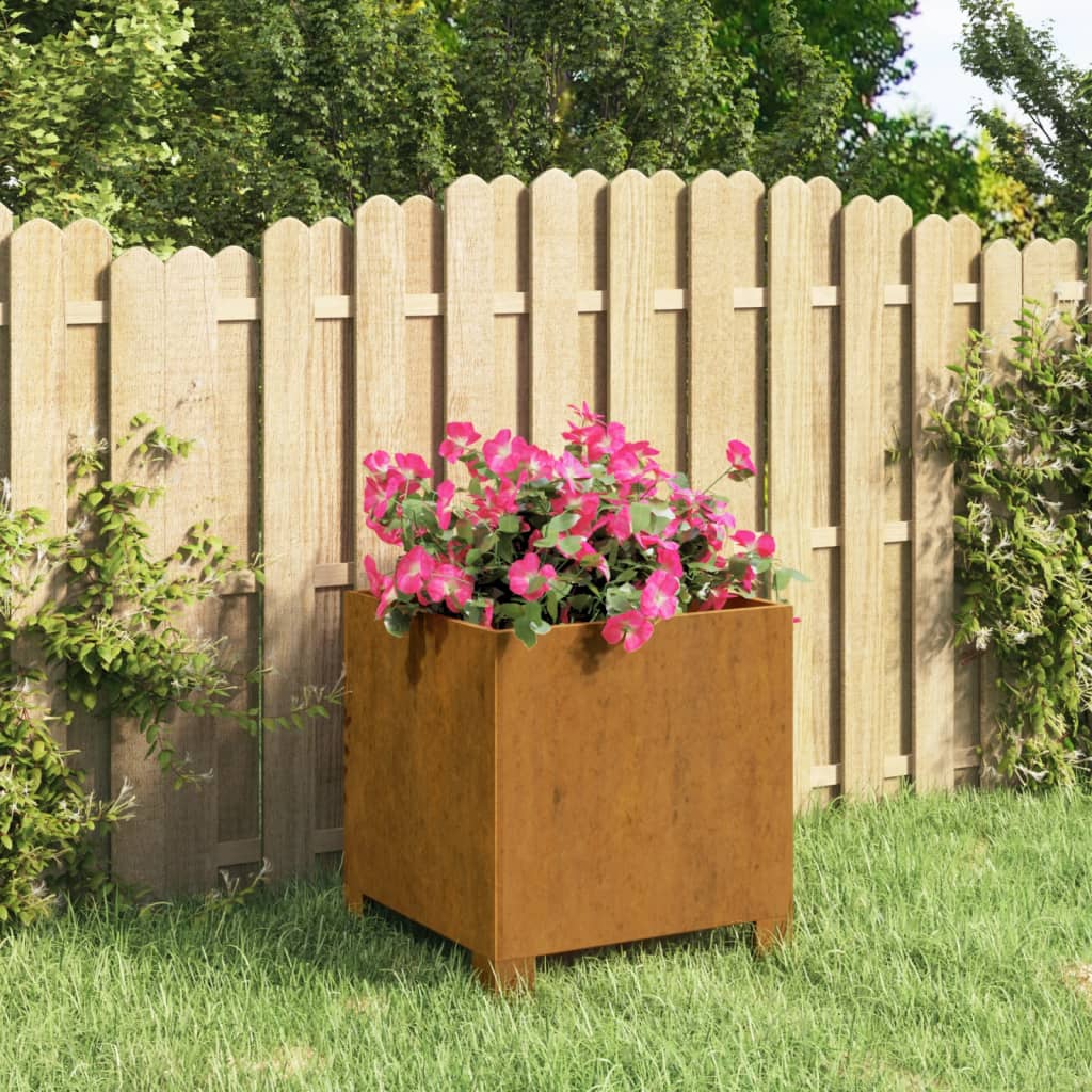 Plantenbak Met Poten Roestig Cortenstaal