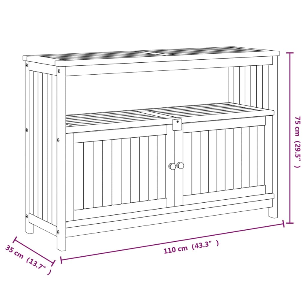 Tuinwandtafel Massief Acaciahout