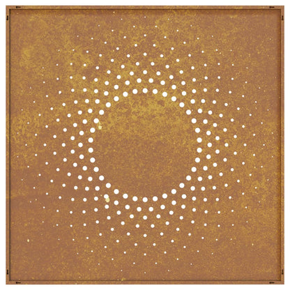 Wanddecoratie Tuin Zonontwerp 55X55 Cm Cortenstaal Cortenstaal/Bruin