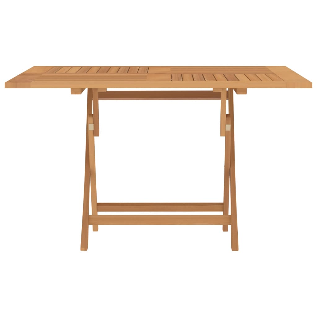 Tuintafel Inklapbaar 110X110X75 Cm Massief Teakhout
