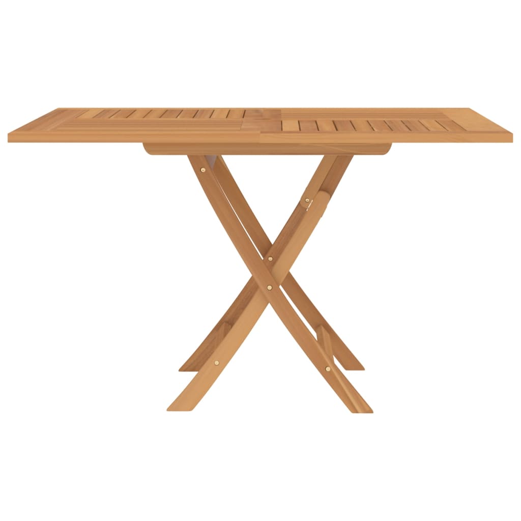 Tuintafel Inklapbaar 110X110X75 Cm Massief Teakhout