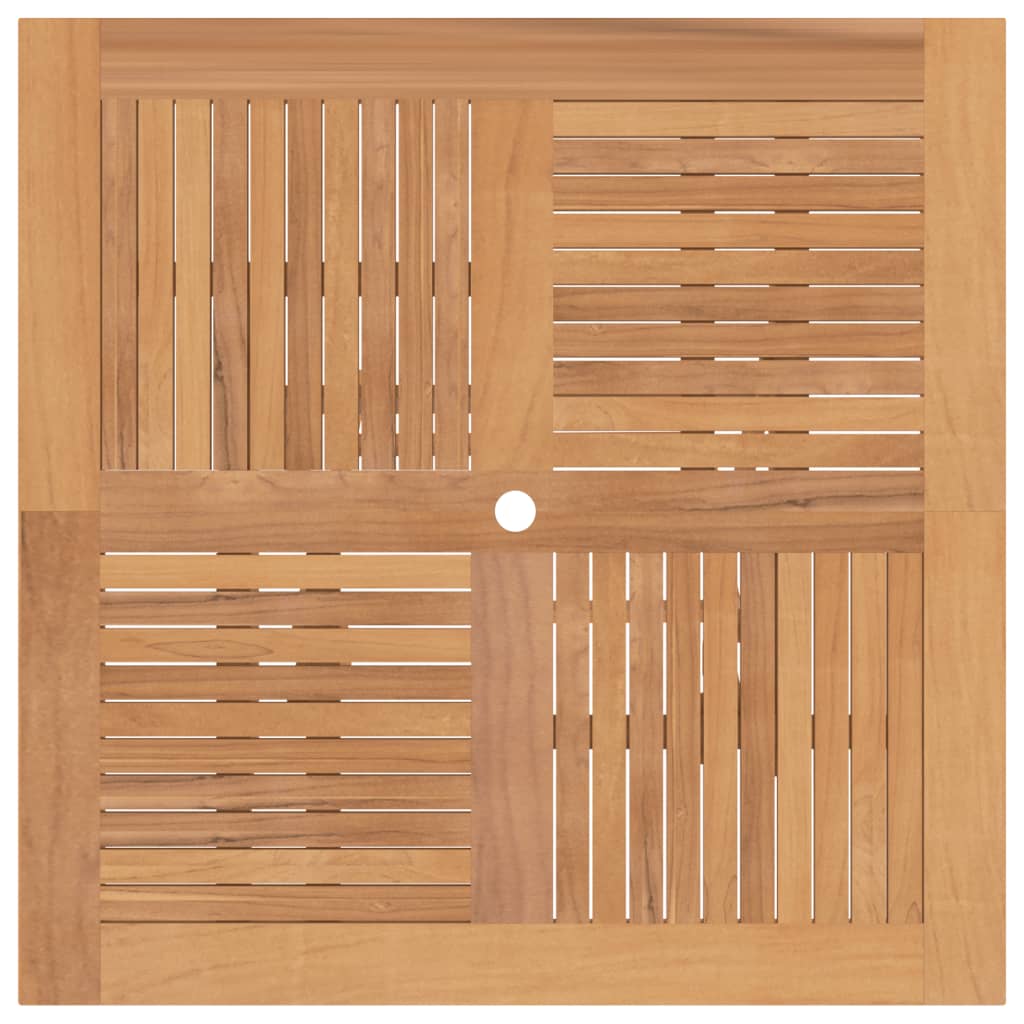 Tuintafel Inklapbaar 110X110X75 Cm Massief Teakhout