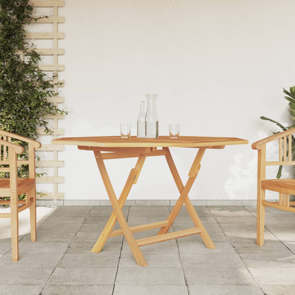 Tuintafel Inklapbaar 110X110X75 Cm Massief Teakhout