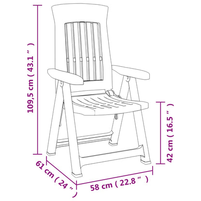 Tuinstoelen Verstelbaar Pp Kleurig