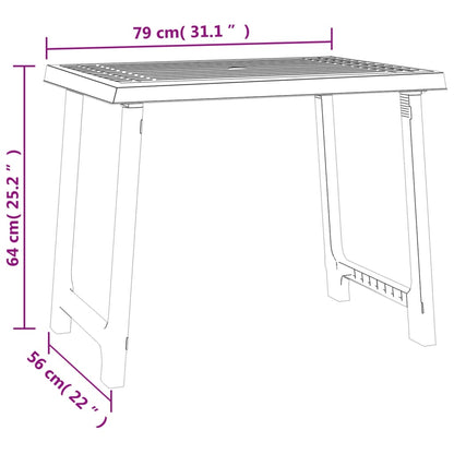 Campingtafel Hout-Look 79X56X64 Cm Pp