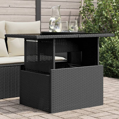 Tuintafel 100X55X73 Cm Poly Rattan En Acacia