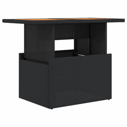 Tuintafel 100X55X73 Cm Poly Rattan En Acacia