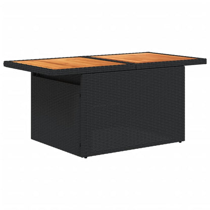 Tuintafel 100X55X73 Cm Poly Rattan En Acacia