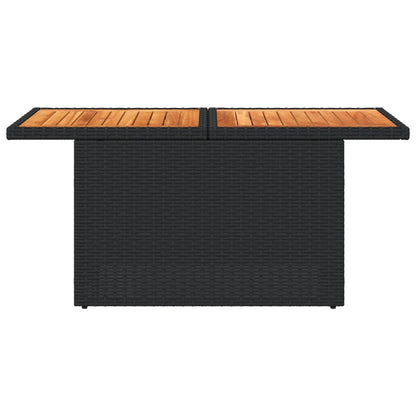 Tuintafel 100X55X73 Cm Poly Rattan En Acacia
