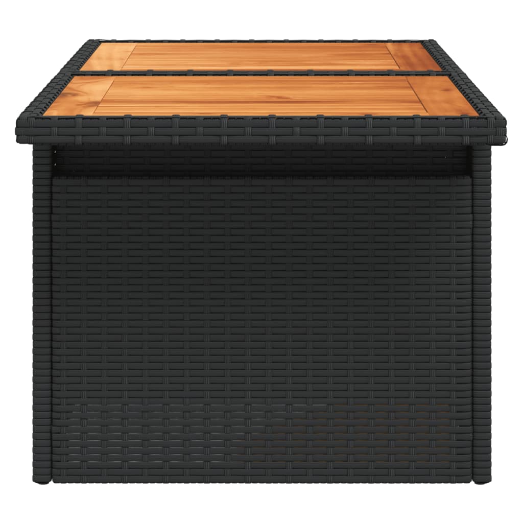 Tuintafel 100X55X73 Cm Poly Rattan En Acacia
