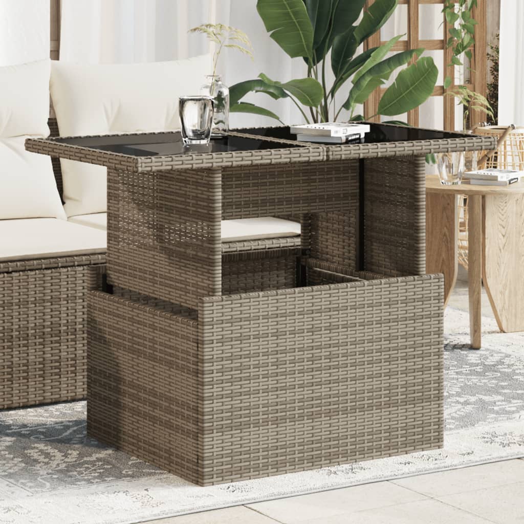 Tuintafel 100X55X73 Cm Poly Rattan En Acacia