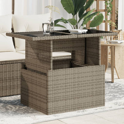 Tuintafel 100X55X73 Cm Poly Rattan En Acacia