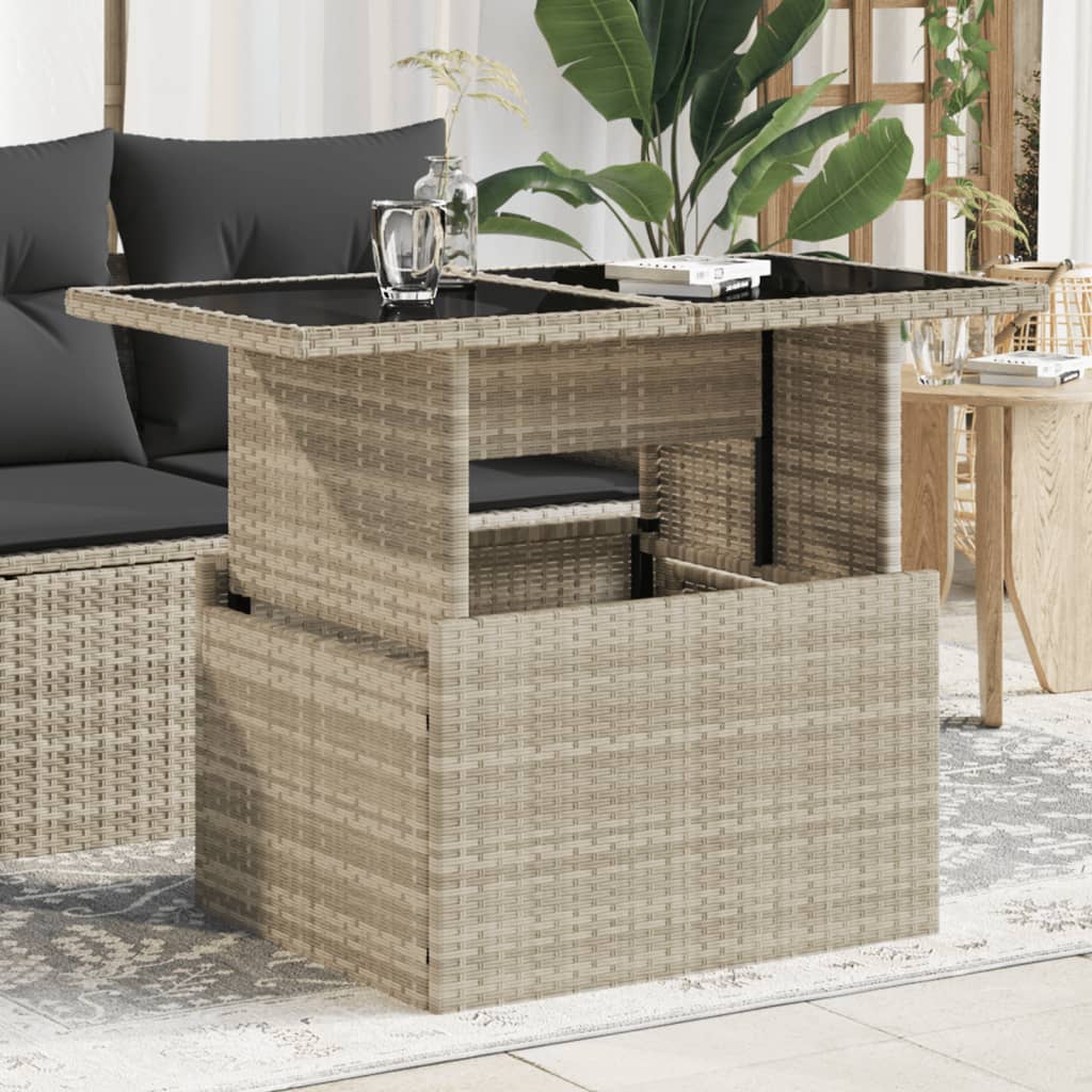 Tuintafel 100X55X73 Cm Poly Rattan En Acacia
