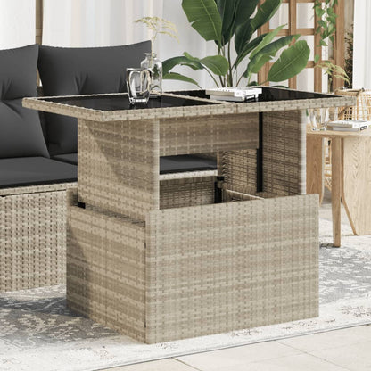 Tuintafel 100X55X73 Cm Poly Rattan En Acacia
