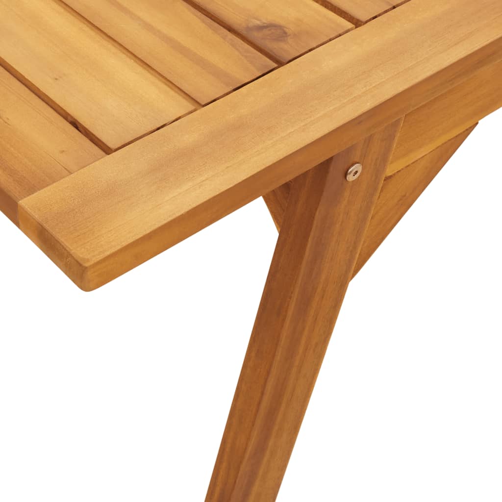 Tuintafel 110X56X75 Cm Massief Acaciahout Beige En Donkerbruin