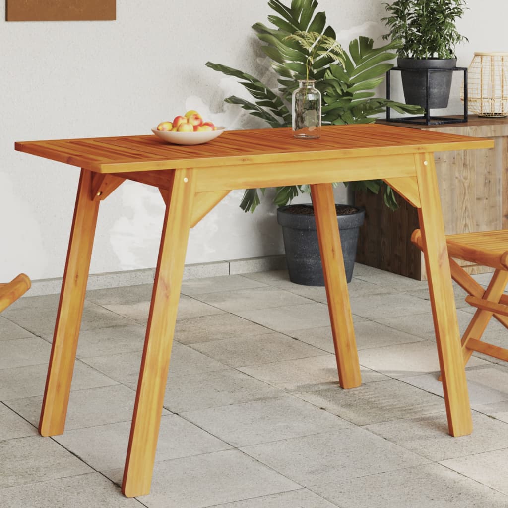Tuintafel 110X56X75 Cm Massief Acaciahout Beige En Donkerbruin